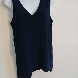 LAmade Navy V-Neck Double Layer Tank Top